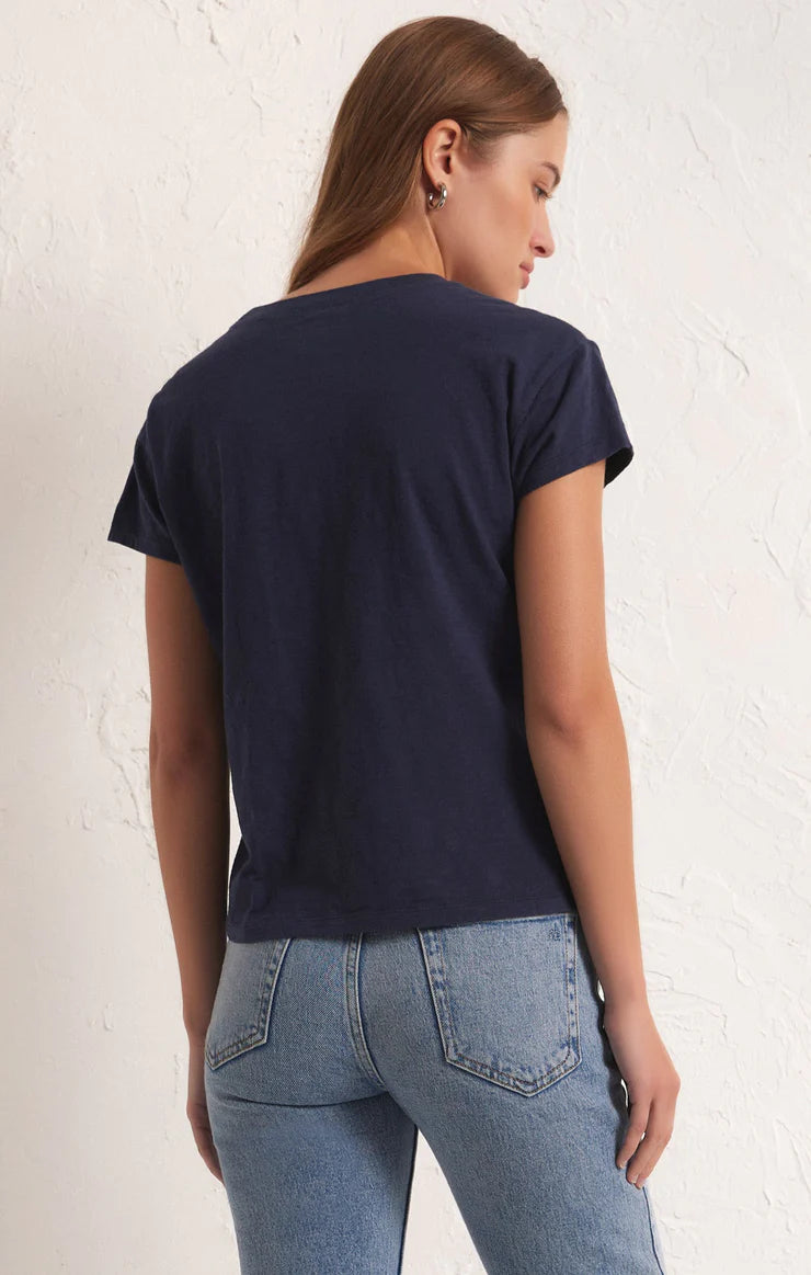 Light Gray Modern Slub Tee Shirts & Tops
