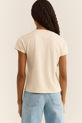 Light Gray Modern Slub Tee Shirts & Tops