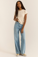 Light Gray Modern Slub Tee Shirts & Tops