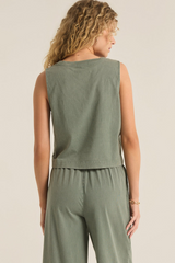 Light Gray Sloane V-Neck Top Top