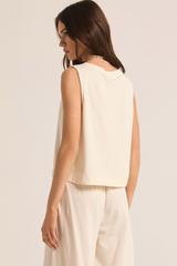 Light Gray Sloane V-Neck Top Top