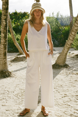 Gray Sloane V-Neck Top Top