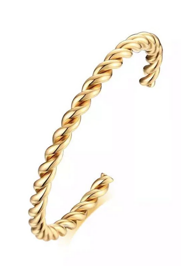 Wheat Twist Cuff Bracelet