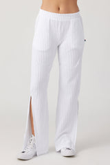 Light Gray Riviera Terry Slit Pant Pant