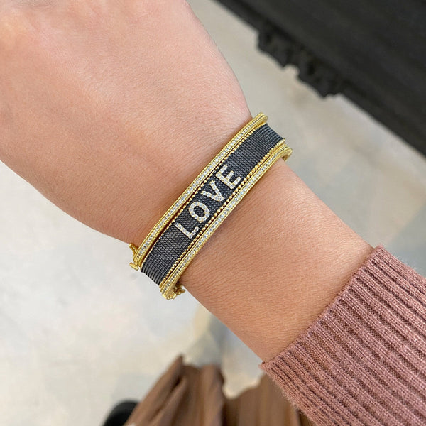 Rosy Brown Love Cuff Bracelet Bracelet