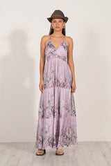 Light Gray Jocelyn Pleated Tier Maxi Dress Maxi Dress