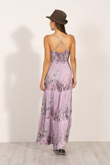 Light Gray Jocelyn Pleated Tier Maxi Dress Maxi Dress