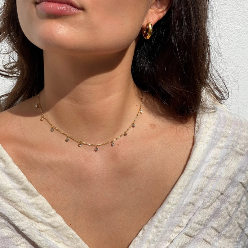 Rosy Brown Salma Dainty Choker Necklace Necklace