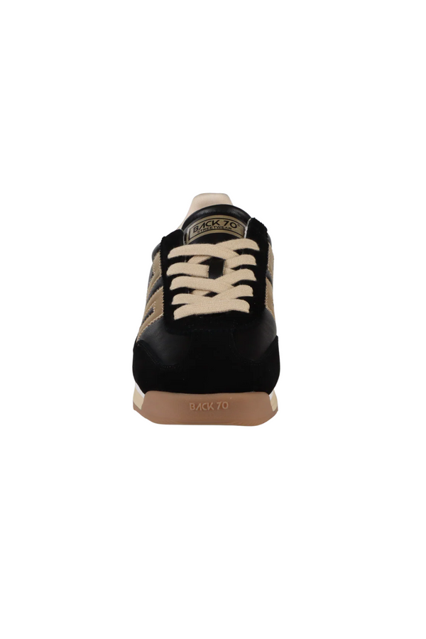Tan Jogger N Sneaker | Black/Gold Sneaker