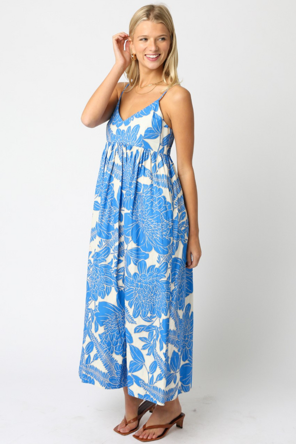 Light Gray Kip Floral Maxi Dress Maxi Dress