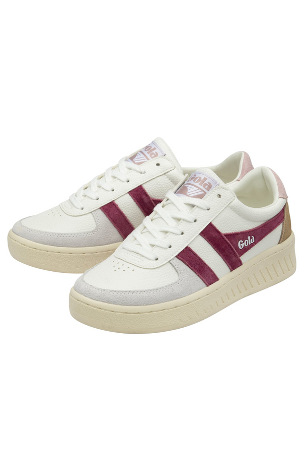 Light Gray Grandslam Trident Sneakers | White/Cerise/Chalk Pink Sneaker