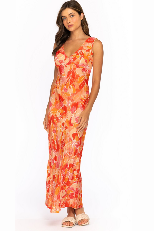Seashell Vivica Maxi Dress in Nectarine Maxi Dress