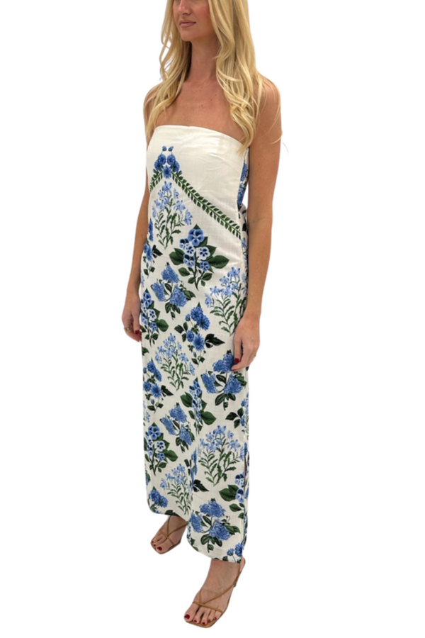 Rosy Brown Wess Midi in Hydrangea Midi Dress