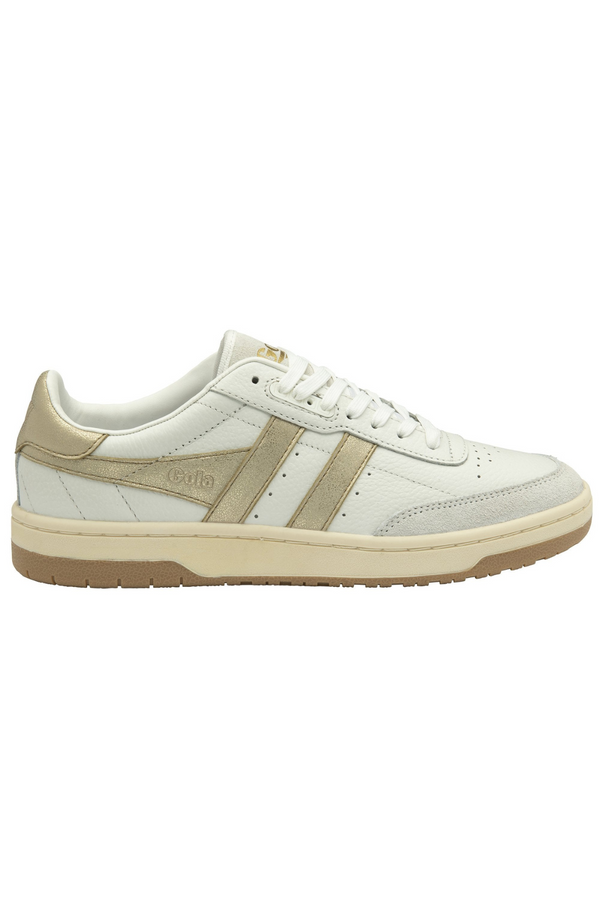 Gray Falcon Mirror Sneakers | White/Gold Sneaker