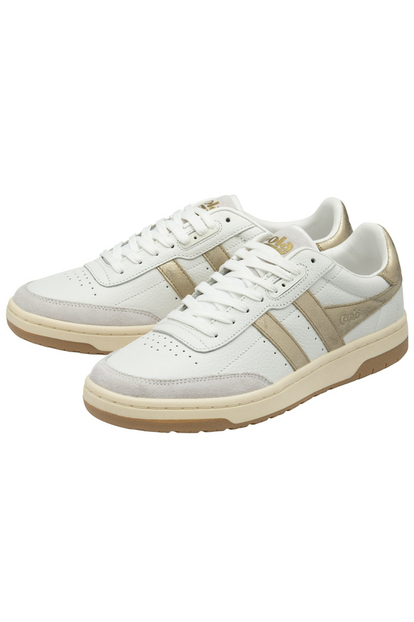Light Gray Falcon Mirror Sneakers | White/Gold Sneaker