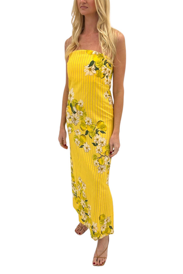 Goldenrod Wess Midi in Lemon Summer Midi Dress