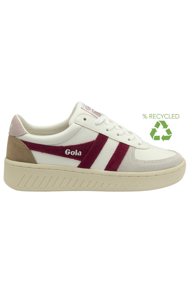 Gray Grandslam Trident Sneakers | White/Cerise/Chalk Pink Sneaker