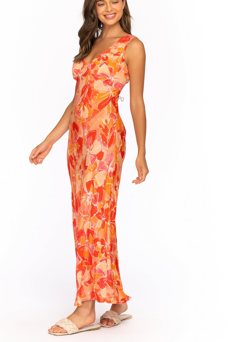 Seashell Vivica Maxi Dress in Nectarine Maxi Dress