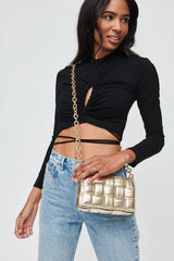Black Holden Metallic Bag Purse