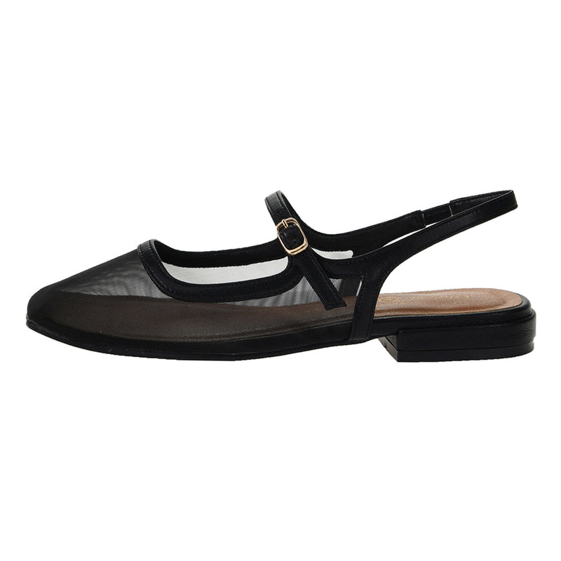 Black Vila Slingback Flat flats