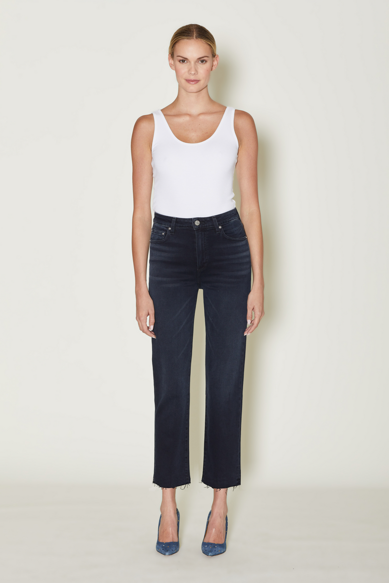Light Gray Sabine Straight Raw Hem - Milo Jeans