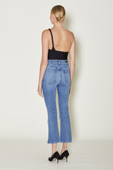 Light Gray Stella Crop Flare - California Soul Jeans