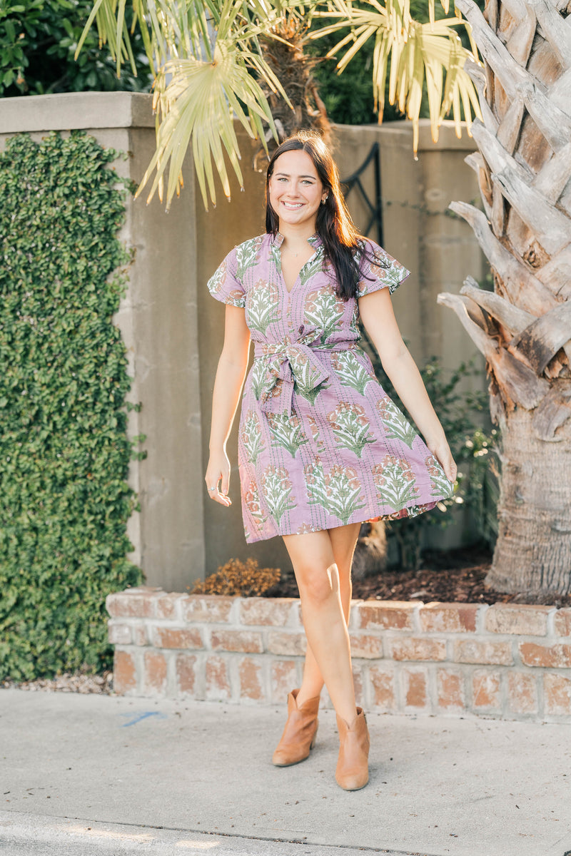 Dark Gray Wesley Caftan Mini Dress