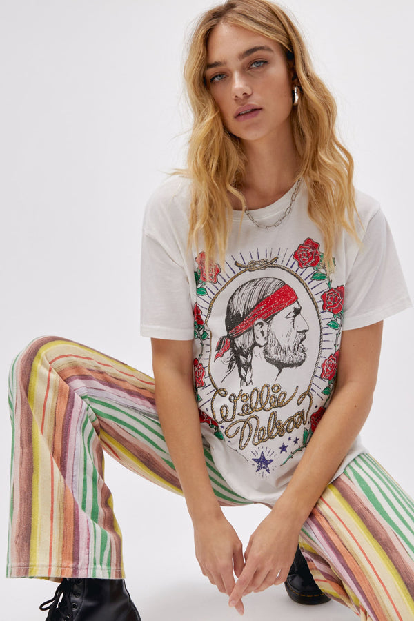 Light Gray Willie Nelson Red Headed Stranger Tee Graphic Tee