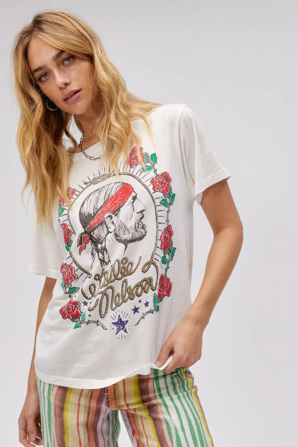Light Gray Willie Nelson Red Headed Stranger Tee Graphic Tee