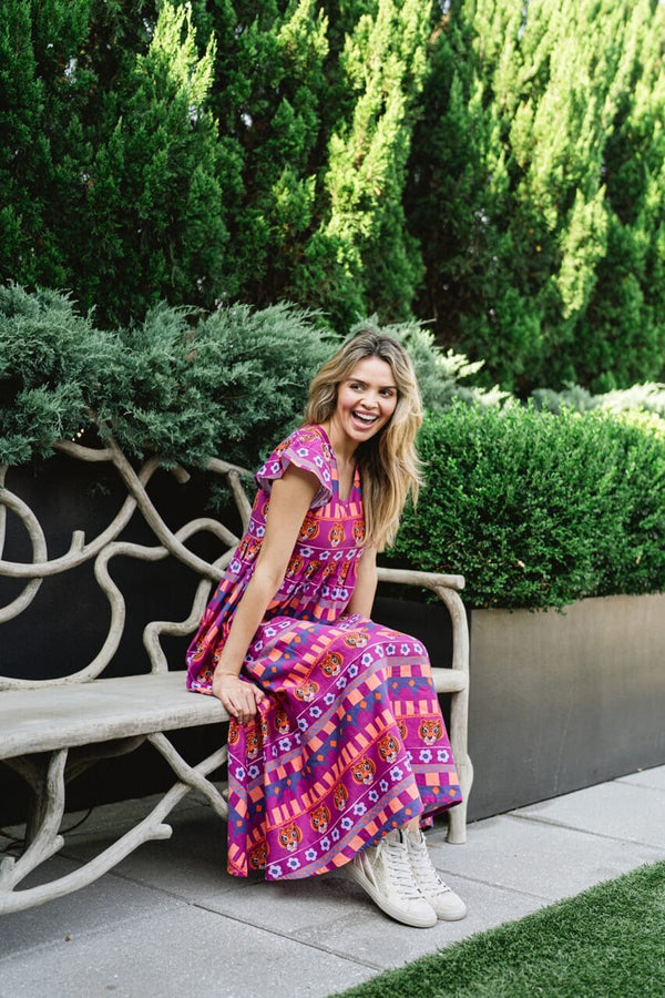 Gray Jenny Tiger Dress Maxi Dress