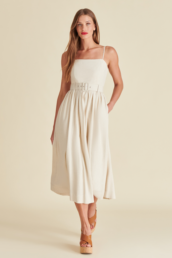 Light Gray Napoli Dress Midi Dress