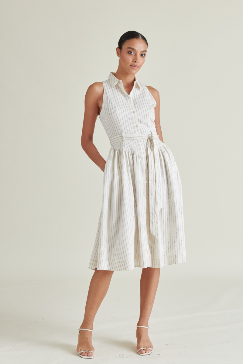 Light Gray Mary Dress Midi Dress