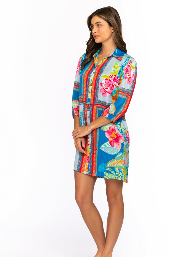 Dark Slate Gray Aditi Dress in Palm Dress
