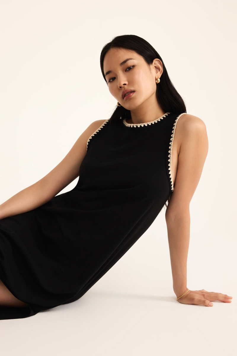 Delamer Whipstitch Midi Dress