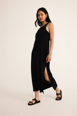 Delamer Whipstitch Midi Dress