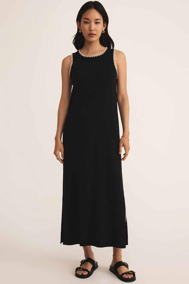 Delamer Whipstitch Midi Dress