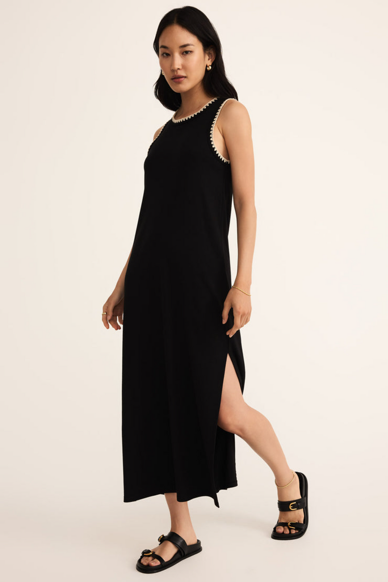 Delamer Whipstitch Midi Dress