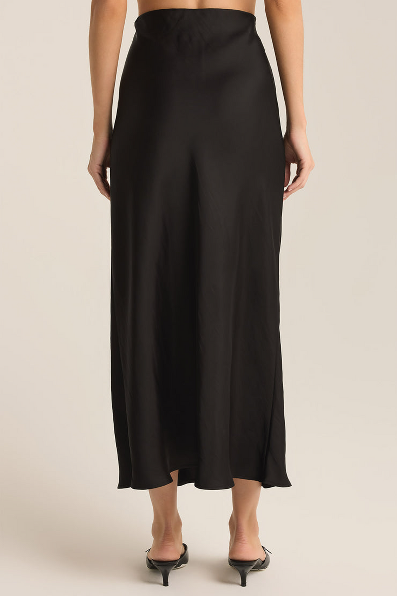 Black Europa Poly Sheen Skirt Skirt