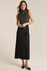 Light Gray Europa Poly Sheen Skirt Skirt