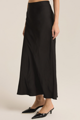 Black Europa Poly Sheen Skirt Skirt
