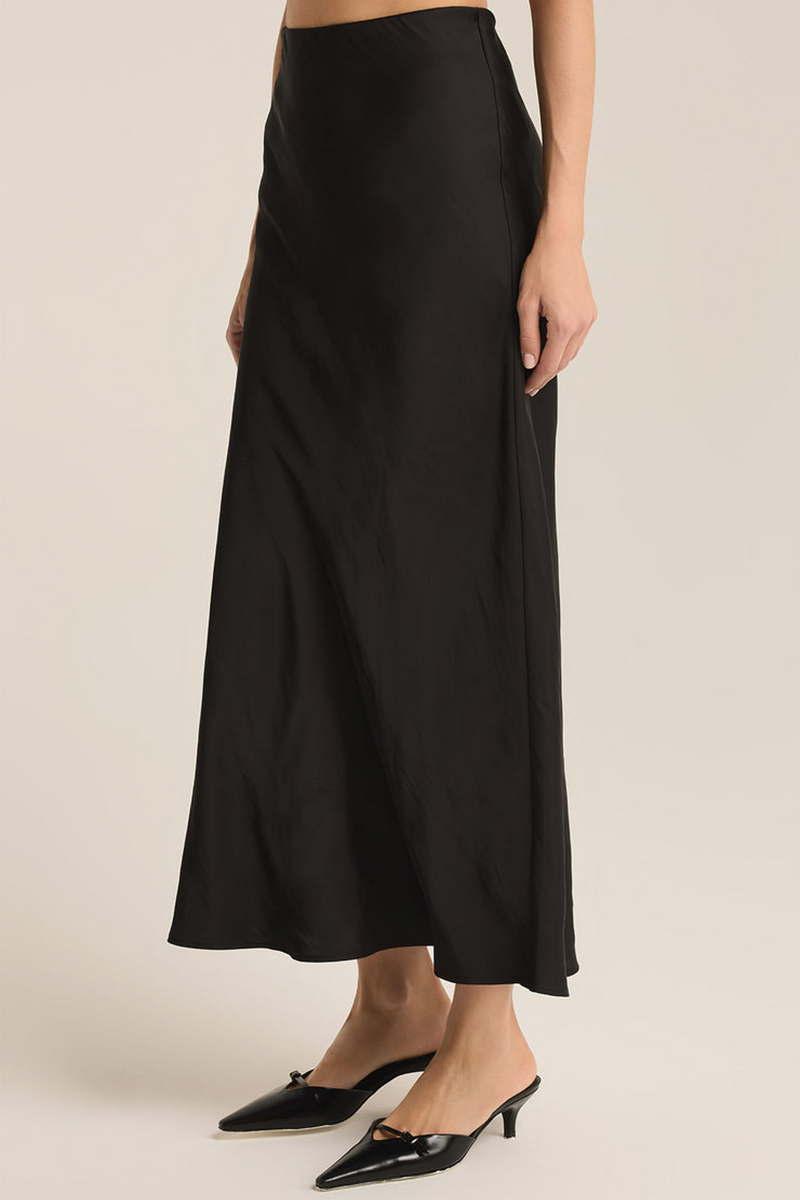 Black Europa Poly Sheen Skirt Skirt
