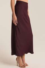 Dark Slate Gray Europa Poly Sheen Skirt Skirt