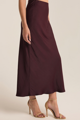 Dark Slate Gray Europa Poly Sheen Skirt Skirt