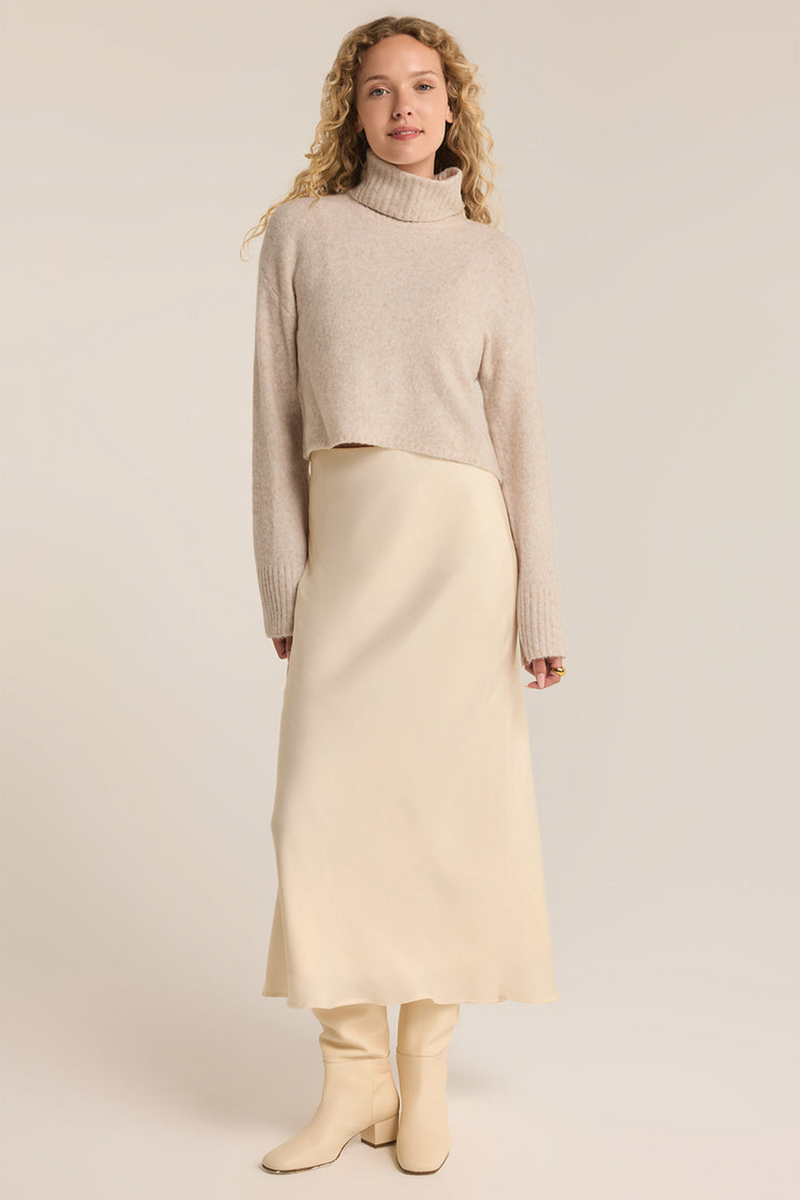 Light Gray Europa Poly Sheen Skirt Skirt