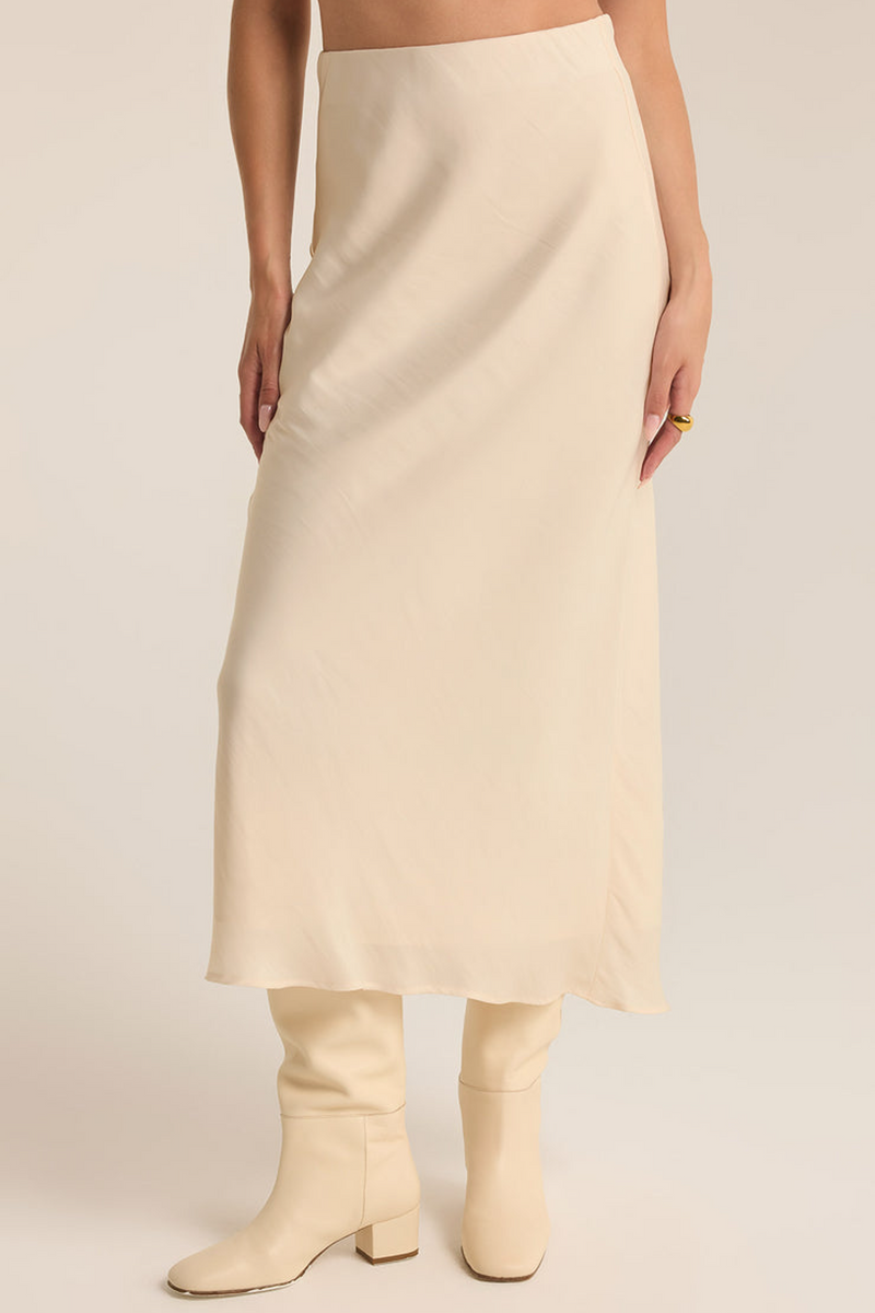 Light Gray Europa Poly Sheen Skirt Skirt