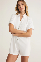 Antique White Azur Terry Romper Romper