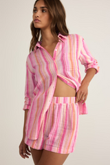 Light Gray Saturdays Stripe Shirt Shirt