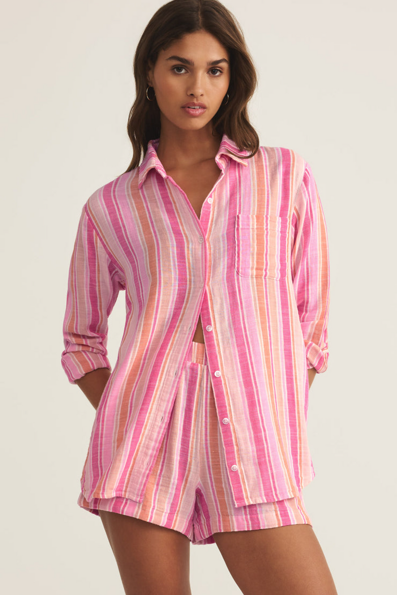 Antique White Saturdays Stripe Shirt Shirt