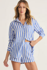 Light Gray Saturdays Stripe Shirt Shirt