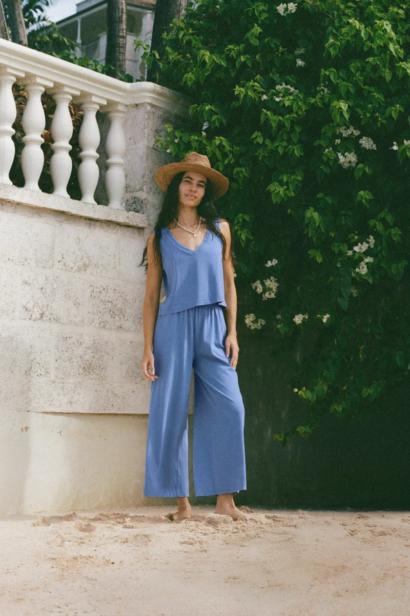 Gray Scout Jersey Flare Pant Pant